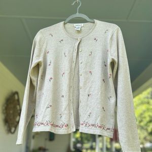Van Heusen Small Beige Floral Cardigan